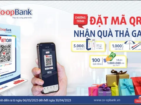 Co-opBank triển khai chương trình ưu đãi khi đặt mã QR Co-opbank