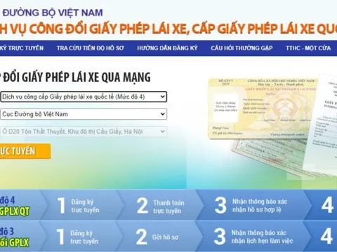 Cục Đường bộ: Tăng cường hỗ trợ người dân đổi bằng lái xe trực tuyến