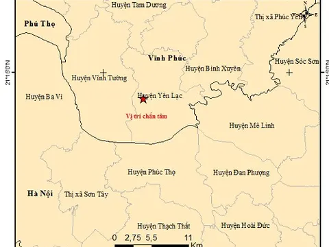Động đất liên tiếp xảy ra tại Vĩnh Phúc, Lai Châu, Điện Biên