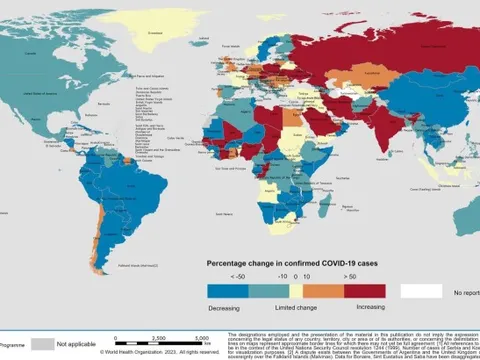 COVID-19: WHO tô đỏ nhiều nước Âu - Á, XBB.1.5 thành dòng "áp đảo"