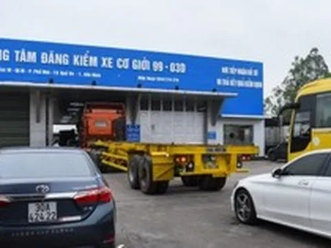 Một trung tâm đăng kiểm ở Bắc Ninh hoạt động trở lại