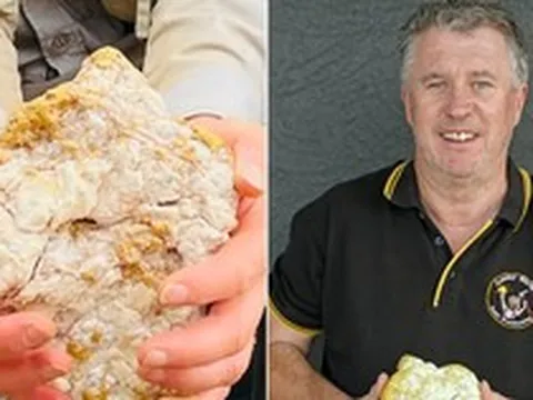 Bất ngờ tìm thấy cục đá chứa lượng vàng khổng lồ