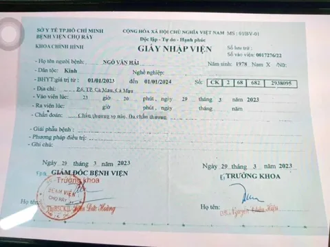 CẢNH BÁO: Bệnh viện Chợ Rẫy lại bị giả giấy nhập viện