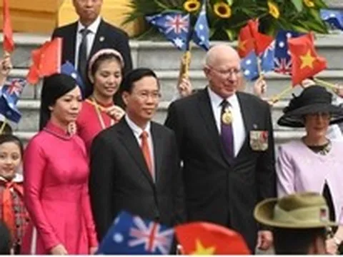 Chủ tịch nước Võ Văn Thưởng chủ trì Lễ đón và hội đàm với Toàn quyền Australia