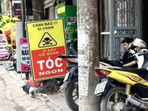 Cận cảnh vỉa hè các tuyến phố còn tồn tại vi phạm bị 'bêu tên' ở Hà Nội
