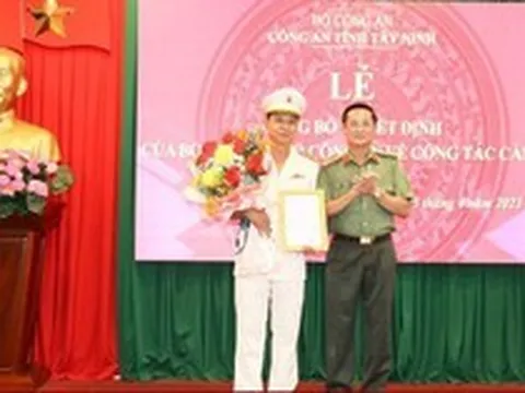 Đại tá Hồ Thành Hiên giữ chức Phó Giám đốc Công an Tây Ninh