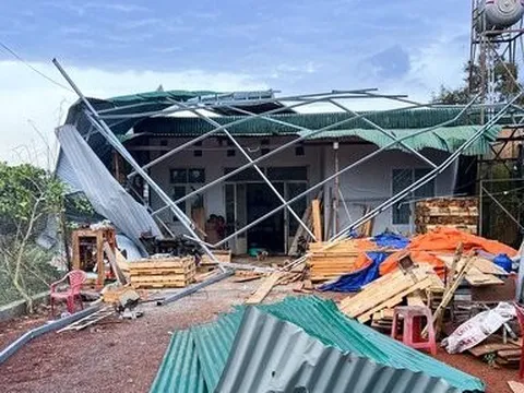 Lâm Đồng: Mưa lớn, lốc xoáy làm hư hỏng nhiều tài sản