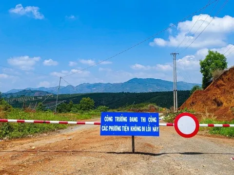 Cấm các phương tiện lưu thông vào đường tránh phía Nam Bảo Lộc sau nhiều năm thi công