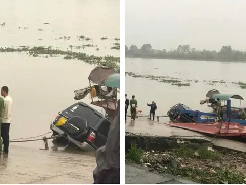 Phát hiện tài xế tử vong trong ôtô 7 chỗ Land Cruiser lao xuống sông