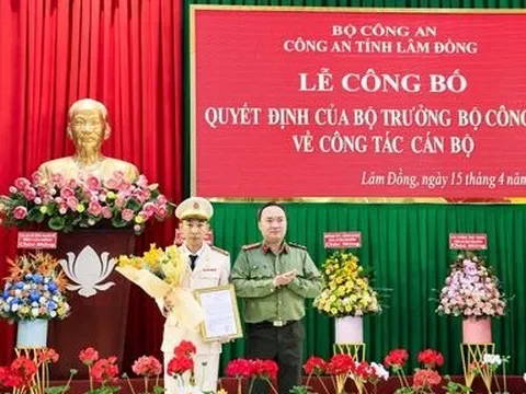 Lâm Đồng: Bổ nhiệm Phó Giám đốc Công an tỉnh