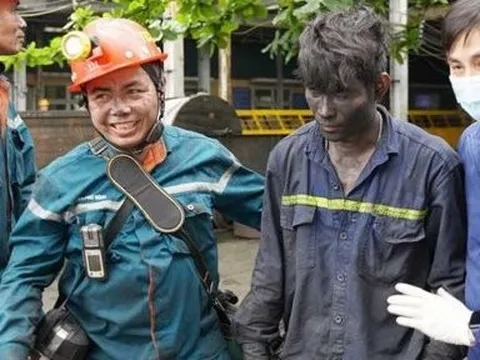 Hai công nhân than bị mắc kẹt trong hầm lò hơn 12 giờ