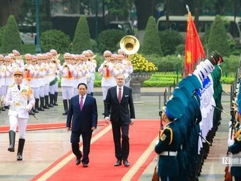 Thủ tướng Phạm Minh Chính chủ trì Lễ đón Thủ tướng Cộng hòa Séc