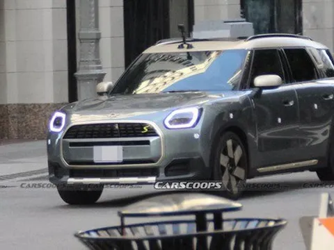 MINI Countryman 2024 chạy trên đường không thèm ngụy trang, để lộ thiết kế mới có điểm giống 'vua địa hình' Defender