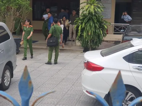 Công an làm việc tại Văn phòng Đăng ký đất đai tỉnh Quảng Ngãi