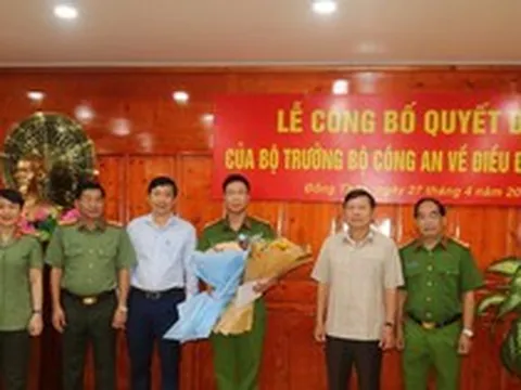 Phó Giám đốc Công an Đồng Tháp làm Phó Cục trưởng Cảnh sát hình sự