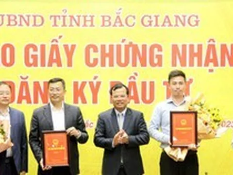 Thêm 2 dự án hơn 130 triệu USD tại Bắc Giang