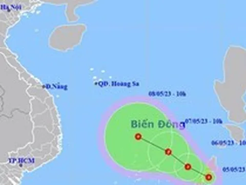Xuất hiện áp thấp nhiệt đới gần Biển Đông