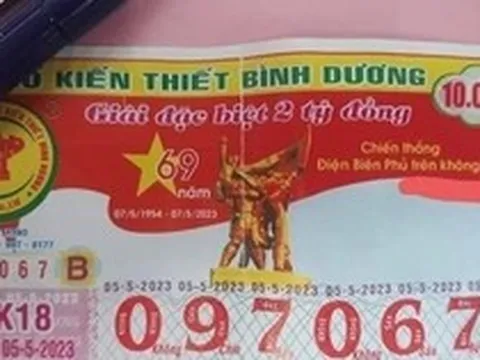 Công ty xổ số kiến thiết Bình Dương in vé số sai thông tin tuyên truyền
