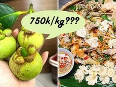 Măng cụt xanh gọt vỏ giá lên đến 750k/kg, nhưng không phải có tiền là mua được