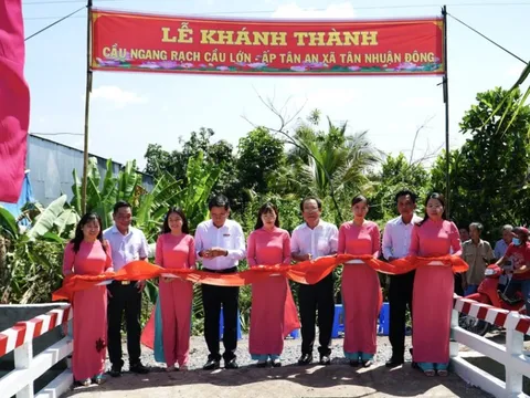 Khánh thành Cầu Ngang Rạch Cầu Lớn tại Đồng Tháp