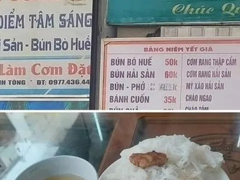 Quản lý thị trường Thanh Hóa vào cuộc vụ suất bún chả giá 35.000 đồng