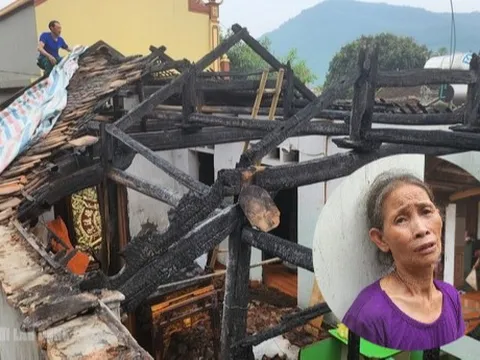 Ngôi nhà đồ đạc liên tục bốc cháy bất thường ở Thanh Hóa bị cháy rụi