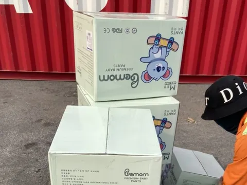 Hải quan Hải Phòng phát hiện lô hàng bỉm, tã giả nhãn hiệu Hàn Quốc