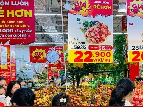 Vải thiều Bắc Giang vào siêu thị, giá hơn 20.000 đồng/kg