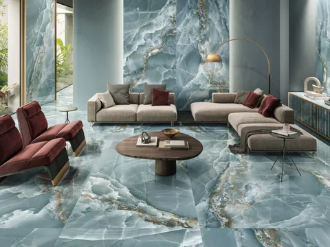 Gạch marble màu lạ khuấy động xu hướng nội thất châu Âu