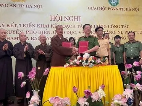 Hà Nội: Công an phối hợp với Giáo hội Phật giáo Việt Nam đảm bảo ATGT