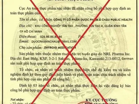 Cảnh báo về việc sử dụng giấy tờ giả mạo để quảng cáo bán hàng