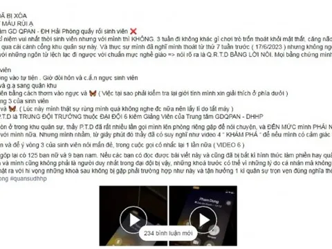 Xác minh thông tin nữ sinh viên ĐH Hải Phòng bị thầy giáo "gạ tình", quấy rối