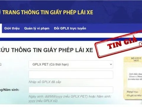 Cảnh báo nhiều website giả mạo tra cứu GPLX
