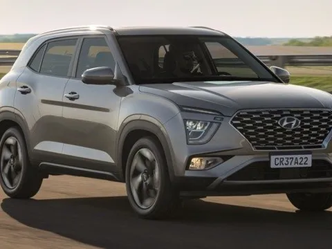 Hyundai Creta 2024 lộ diện trên đường: Mặt trước úp mở như đàn anh của Santa Fe, mâm mới bắt mắt hơn