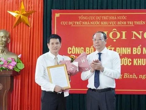 Ông Lê Quang Thành giữ chức Cục trưởng Cục Dự trữ Nhà nước khu vực Bình Trị Thiên