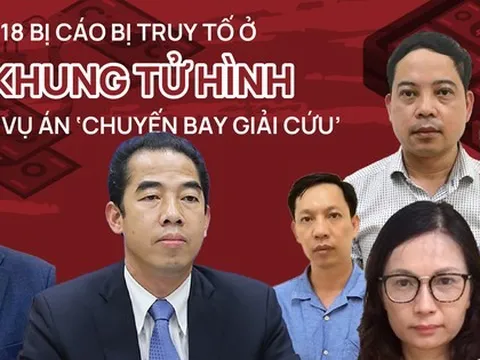 18 bị cáo bị truy tố ở khung tử hình trong vụ ‘chuyến bay giải cứu’