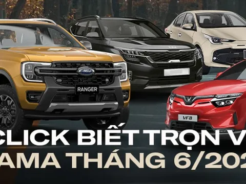Vios, Veloz và Seltos trở lại top 10 cùng nhiều biến động doanh số tháng 6 được thể hiện chi tiết trong loạt biểu đồ này