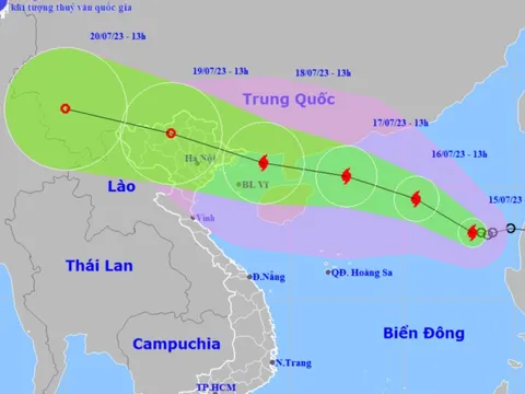 Bão số 1 giật cấp 15 hướng vào Vịnh Bắc Bộ