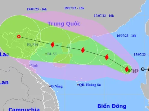 Bão số 1 đang di chuyển rất nhanh hướng vào Vịnh Bắc Bộ