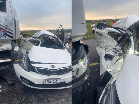 Va chạm xe tải, nữ tài xế và con gái tử vong, 2 người thân bị thương