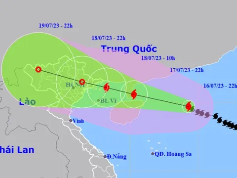 Bão số 1 giật cấp 14 đang di chuyển nhanh vào Vịnh Bắc Bộ