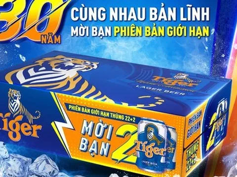 Tiger Beer ra mắt phiên bản thùng giới hạn đánh dấu cột mốc 30 năm cùng Việt Nam "Đánh thức bản lĩnh"