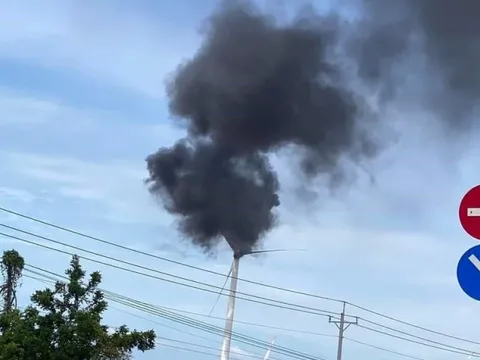 Bình Thuận: Cháy Tuabin điện gió ở huyện Tuy Phong