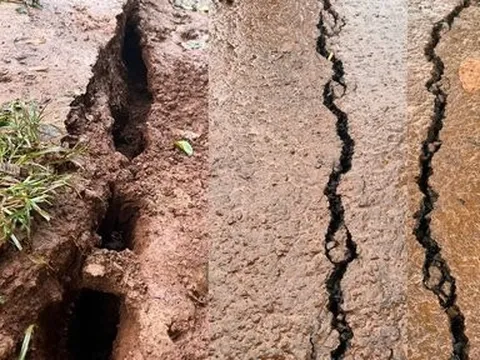 Đắk Nông: Xuất hiện thêm một số vị trí đất nứt gãy, có nguy cơ sạt lở