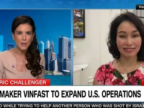CEO VinFast lên sóng trực tiếp trên CNN, cổ phiếu VFS tăng vọt ngay khi mở cửa giao dịch