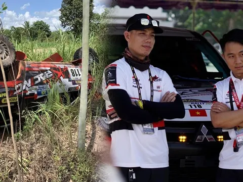 Tay đua Việt Nam bị lộn 2 vòng trong Mitsubishi Triton: ‘Chỉ mong lật lại được xe để chạy về đích’