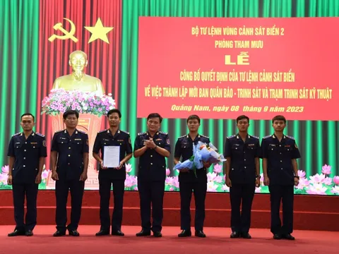 Vùng Cảnh sát biển 2 thành lập mới 2 đơn vị