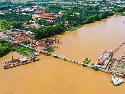 Đồng Nai: Công trình cầu Bạch Đằng 2 đang hoàn thiện giai đoạn 1