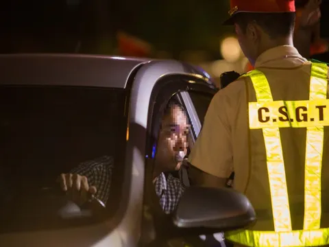 Một trưởng công an phường bị phát hiện vi phạm nồng độ cồn ở mức kịch khung