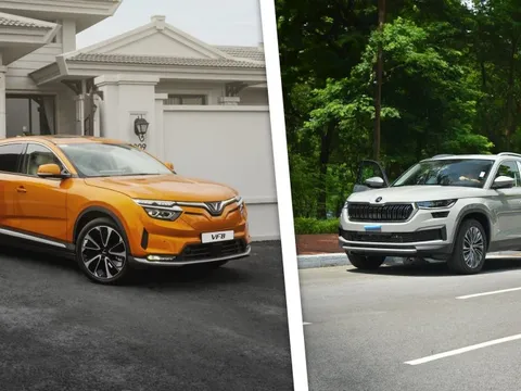Xe cho gia đình: Chọn xe điện VinFast VF 8 hay xe mới Skoda Kodiaq?